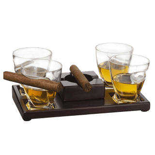 Cigar Holder Whiskey Glasses Premium Barware Gift Elegant Drinkware Collection - Boutique Bella BellaWhiskey Drinking Set