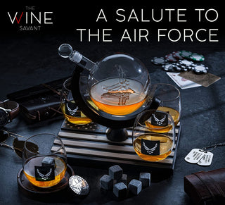 Airforce Whisky Decanter Premium Barware Gift Elegant Drinkware Collection