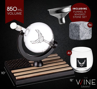 Airforce Whisky Decanter Premium Barware Gift Elegant Drinkware Collection