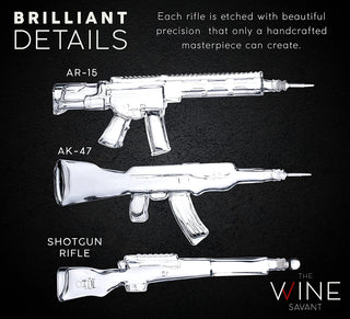 Gun Whiskey Decanter Gift Premium Barware Gift Elegant Drinkware Collection