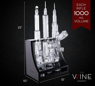 Gun Whiskey Decanter Gift Premium Barware Gift Elegant Drinkware Collection