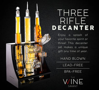 Gun Whiskey Decanter Gift Premium Barware Gift Elegant Drinkware Collection