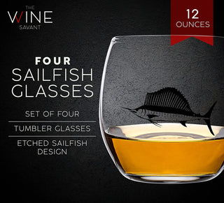 Sailfish Whiskey Decanter Dispenser Premium Barware Gift Elegant Drinkware Collection