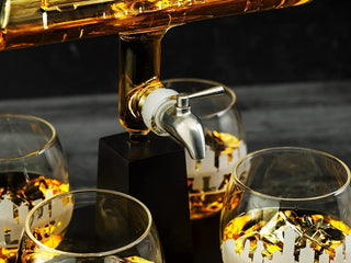 Dallas City Skyline Whiskey Decanter Premium Barware Gift Elegant Drinkware Collection