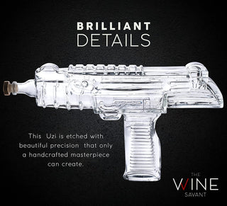 Uzi Whiskey Decanter Premium Barware Gift Elegant Drinkware Collection