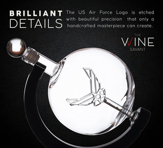 Airforce Whisky Decanter Premium Barware Gift Elegant Drinkware Collection