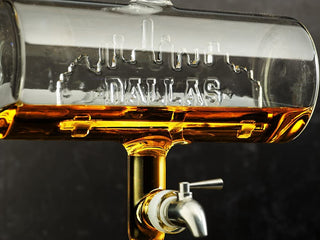 Dallas City Skyline Whiskey Decanter Premium Barware Gift Elegant Drinkware Collection