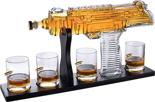 Uzi Whiskey Decanter Premium Barware Gift Elegant Drinkware Collection