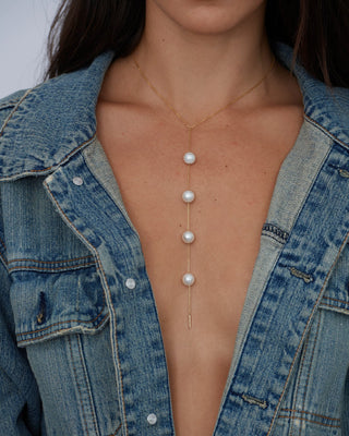 Cindy Pearl Lariat - Boutique Bella BellaNecklaces