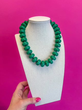 Circle Bauble Ball Necklace - Green - Boutique Bella BellaNecklaces