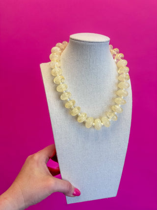 Circle Bauble Ball Necklace - Ivory - Boutique Bella BellaNecklaces
