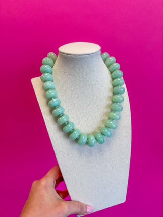 Circle Bauble Ball Necklace - Mint - Boutique Bella BellaNecklaces