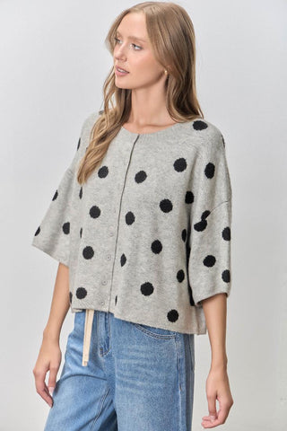 City Chic Polka Dot Cardigan - Boutique Bella BellaCardigan