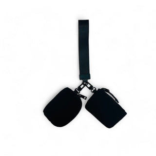 Classic Black Double Pouch Wristlet - Boutique Bella BellaWristlet