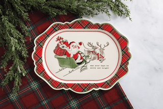 Classic Xmas Tartan Platter - Boutique Bella BellaServing Platter