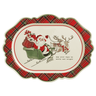Classic Xmas Tartan Platter - Boutique Bella BellaServing Platter