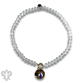Clear crystal bead necklace with Austrian crystal - LC - Boutique Bella BellaNecklaces