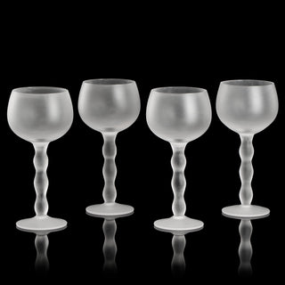 Cloud Elegant Crystal Wine Water Glasses Hand Blown Premium Sand Blasted Glasses Stemmed Red White W - Boutique Bella Bella