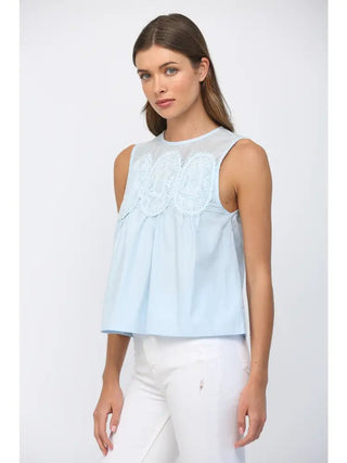 Cloud Nine Lace Tank - Boutique Bella BellaTank Top