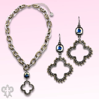 Clover cross earring with Austrian crystal - Boutique Bella BellaEarrings
