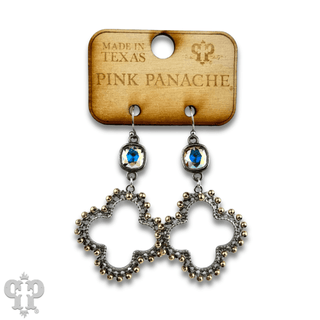 Clover cross earring with Austrian crystal - Boutique Bella BellaEarrings