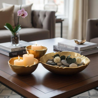Cluster of 3 Bowls – Modern Luxury Aluminum Decorative - Boutique Bella BellaDecorative Bowl