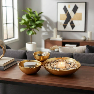 Cluster of 3 Bowls – Modern Luxury Aluminum Decorative - Boutique Bella BellaDecorative Bowl