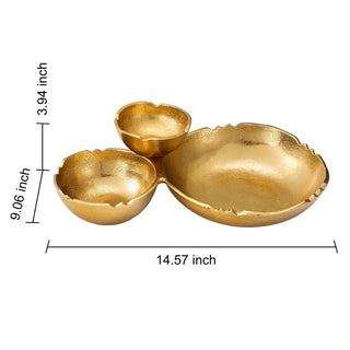 Cluster of 3 Bowls – Modern Luxury Aluminum Decorative - Boutique Bella BellaDecorative Bowl