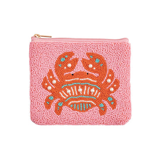 Coastal Beaded Case - Crab - Boutique Bella BellaCoin Purse