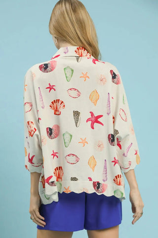 Coastal Charm Button Down Top - Boutique Bella Bellabutton down top