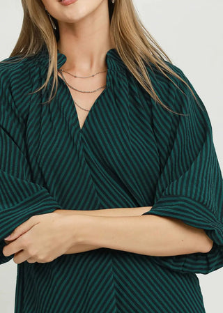 Coastal Escape Seersucker Blouse - Boutique Bella BellaBlouse
