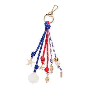 Coastal Red, White and Blue Bag Charms - Boutique Bella BellaBag Charms