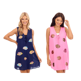 Coastal Sequin Cover Up - Boutique Bella Bellacover up