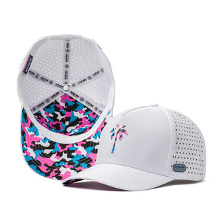 Coastal Splash White Teal Pink Camo Hat - Boutique Bella BellaHats