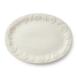 Coastline Cream Oval Platter 16" X 12" - Boutique Bella BellaServing Platter