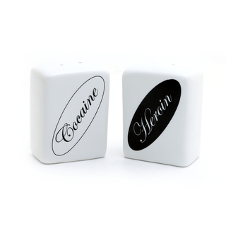 Cocaine and Heroin Salt and Pepper Shaker Set - Boutique Bella BellaKitchen