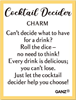 Cocktail Decider Dice Charms in a Basket - Boutique Bella BellaGames