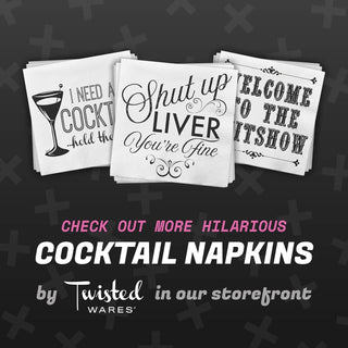 Cocktail Napkins – Please Leave by 9 PM - Boutique Bella BellaVinyl Sticker