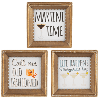 Cocktail Wall Decor with Scallop Edge - Boutique Bella BellaWall decor