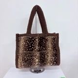 Cocoa Fawn Plush Tote Like Dreams - Boutique Bella BellaAccessories