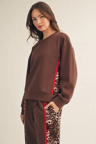 Cocoa Safari Sweatshirt - Boutique Bella BellaSweatshirt