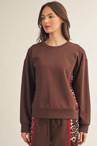Cocoa Safari Sweatshirt - Boutique Bella BellaSweatshirt