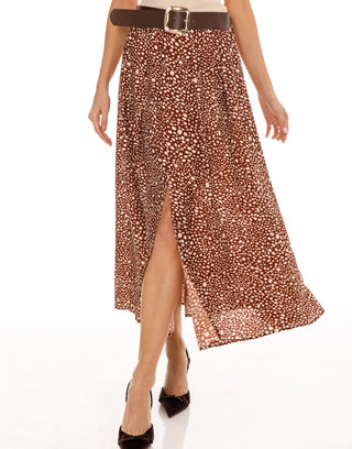 Coffee Date Abstract Dot Skirt - Boutique Bella BellaSkirt