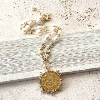 Coin and Pearl Necklace - Boutique Bella BellaNecklace