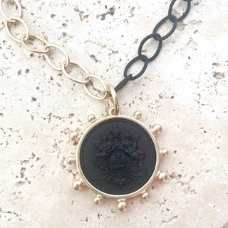 Coin Necklace Mixed Metal - Boutique Bella BellaNeckalce