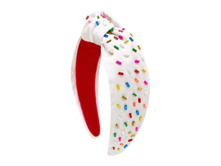 Confetti Headband - White - Boutique Bella BellaDistress