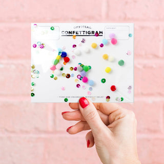 Confettigram Card - Pom Poms - Birthday / Everyday - Boutique Bella Bellagreeting Card
