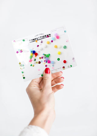 Confettigram Card - Pom Poms - Birthday / Everyday - Boutique Bella Bellagreeting Card