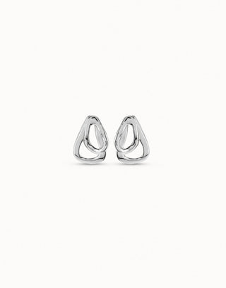 Connected - Silver Earrings with 2 Overlapping Links - Boutique Bella BellaEarrings