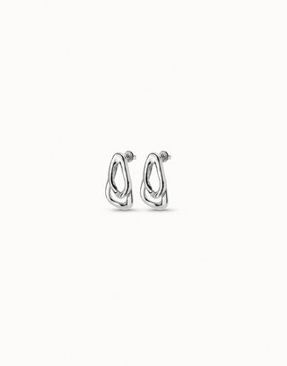 Connected - Silver Earrings with 2 Overlapping Links - Boutique Bella BellaEarrings